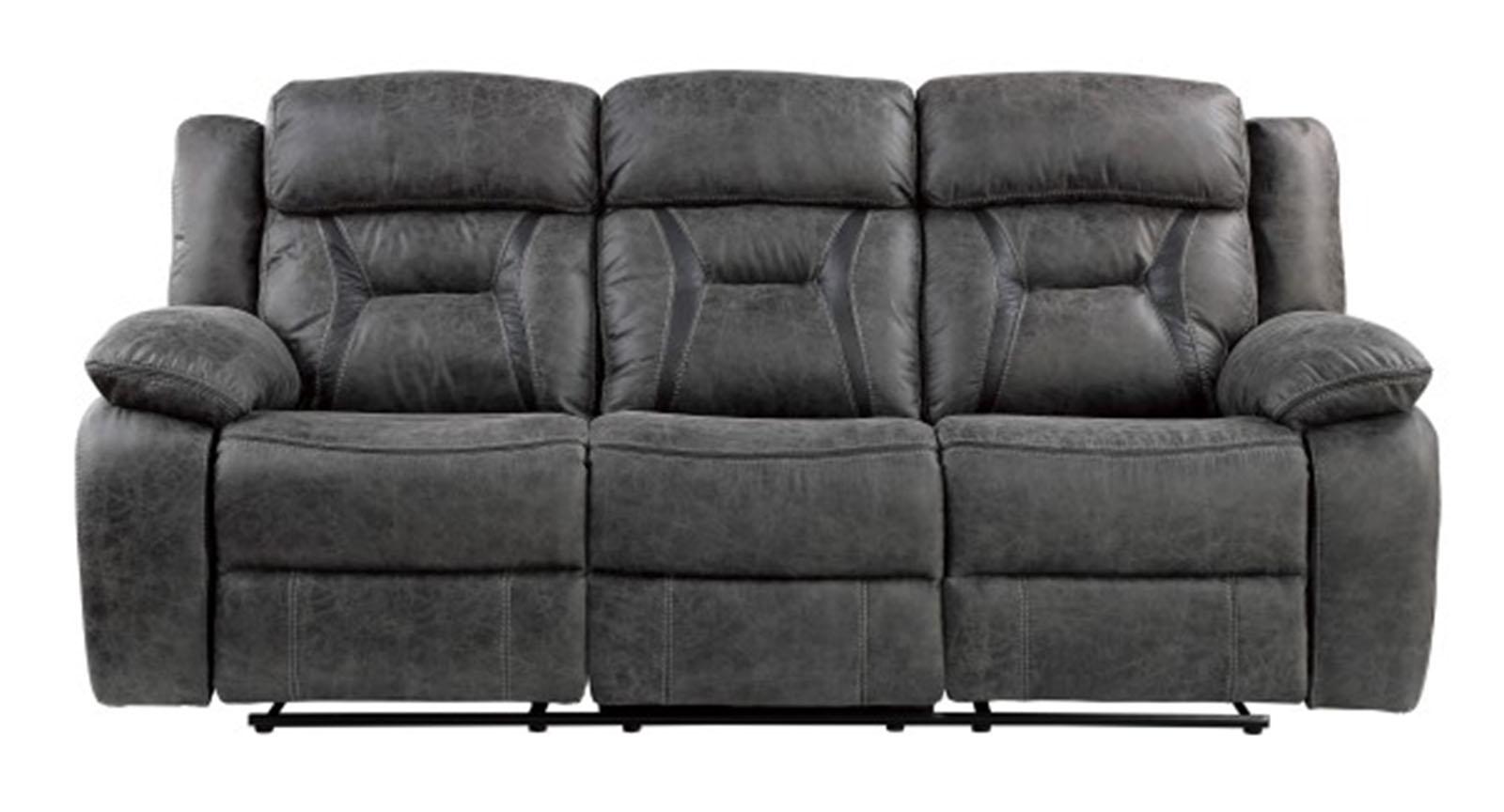 Madrona Hill Double Reclining Sofa in Gray 9989GY-3 - Furniture 4 Less Outlet (Salinas,CA)