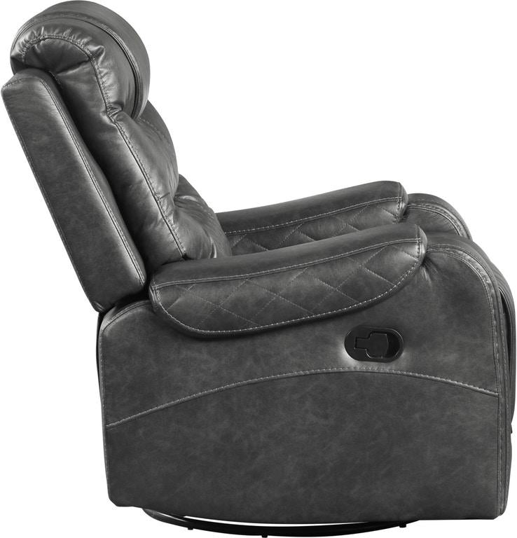 Putnam Swivel Glider Reclining Chair in Gray 9405GY-1 - Furniture 4 Less Outlet (Salinas,CA)