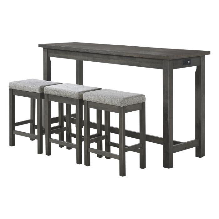 5713GY - 4-Piece Pack Counter Height Set - Furniture 4 Less Outlet (Salinas,CA)