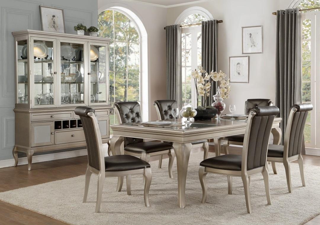 Crawford Buffet and Hutch in Silver 5546-50 - Furniture 4 Less Outlet (Salinas,CA)