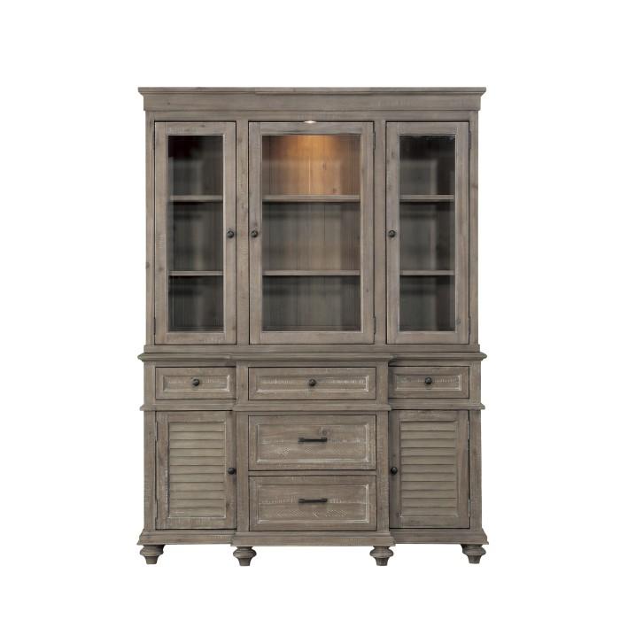 Cardano Buffet & Hutch in Light Brown 1689BR-50 - Furniture 4 Less Outlet (Salinas,CA)