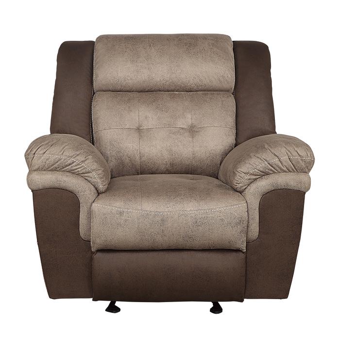 Chai Glider Relcining Chair in 2 Tones - Furniture 4 Less Outlet (Salinas,CA)