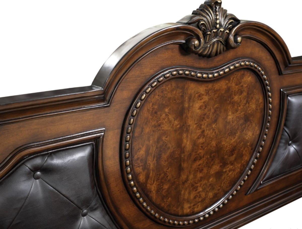 Antoinetta Queen Panel Bed in Warm Cherry 1919-1 - Furniture 4 Less Outlet (Salinas,CA)