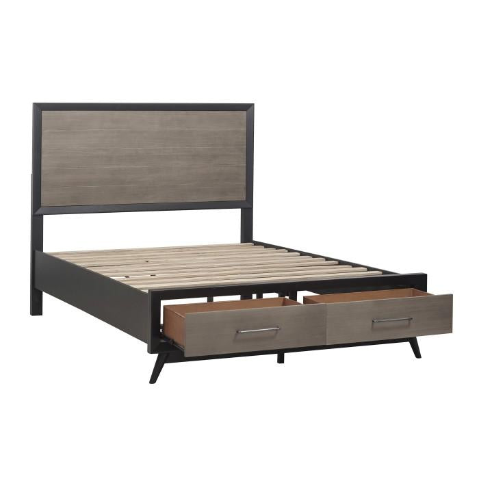 Raku (3)Eastern King Platform Bed with Footboard Storage - Furniture 4 Less Outlet (Salinas,CA)