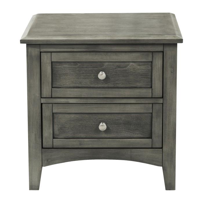 Garcia 2 Drawer Nightstand in Gray 2046-4 - Furniture 4 Less Outlet (Salinas,CA)
