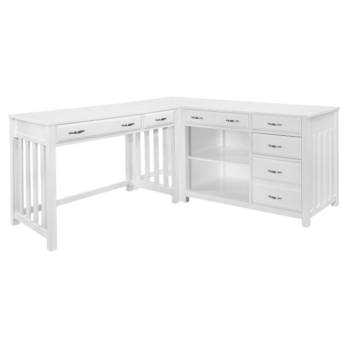 4522WH3 - 3pc Corner Desk (Desk+Corner+Credenza) - Furniture 4 Less Outlet (Salinas,CA)