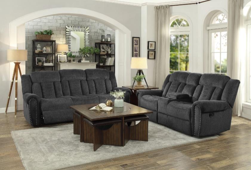 Nutmeg Glider Reclining Chair in Charcoal Gray 9901CC-1 - Furniture 4 Less Outlet (Salinas,CA)