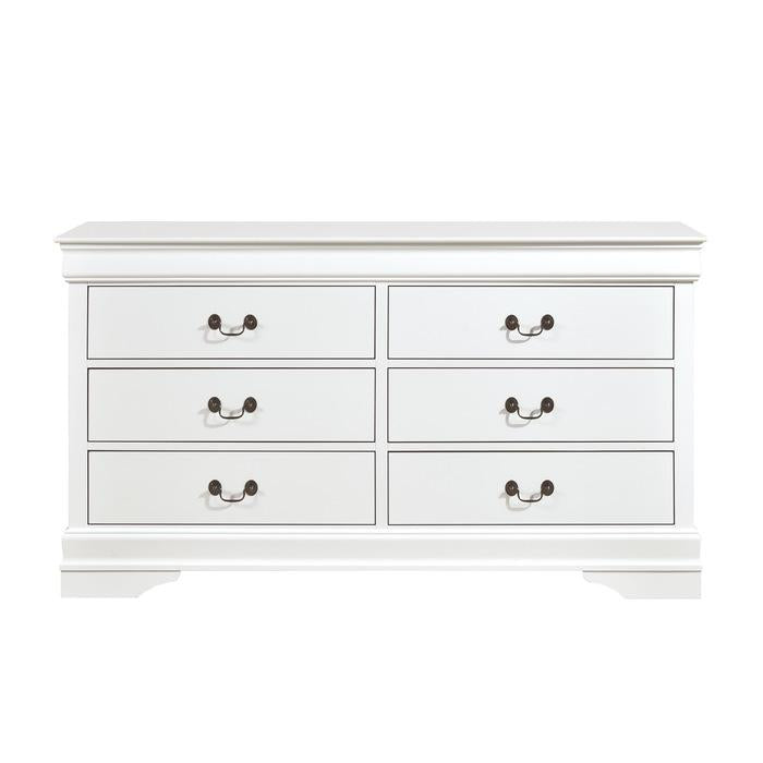 Mayville 6 Drawer Dresser in White 2147W-5 - Furniture 4 Less Outlet (Salinas,CA)