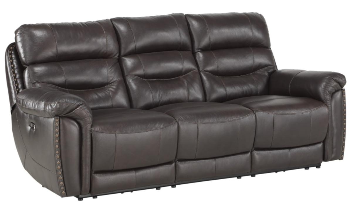 Lance Power Double Reclining Sofa with Power Headrests in Brown 9527BRW-3PWH - Furniture 4 Less Outlet (Salinas,CA)