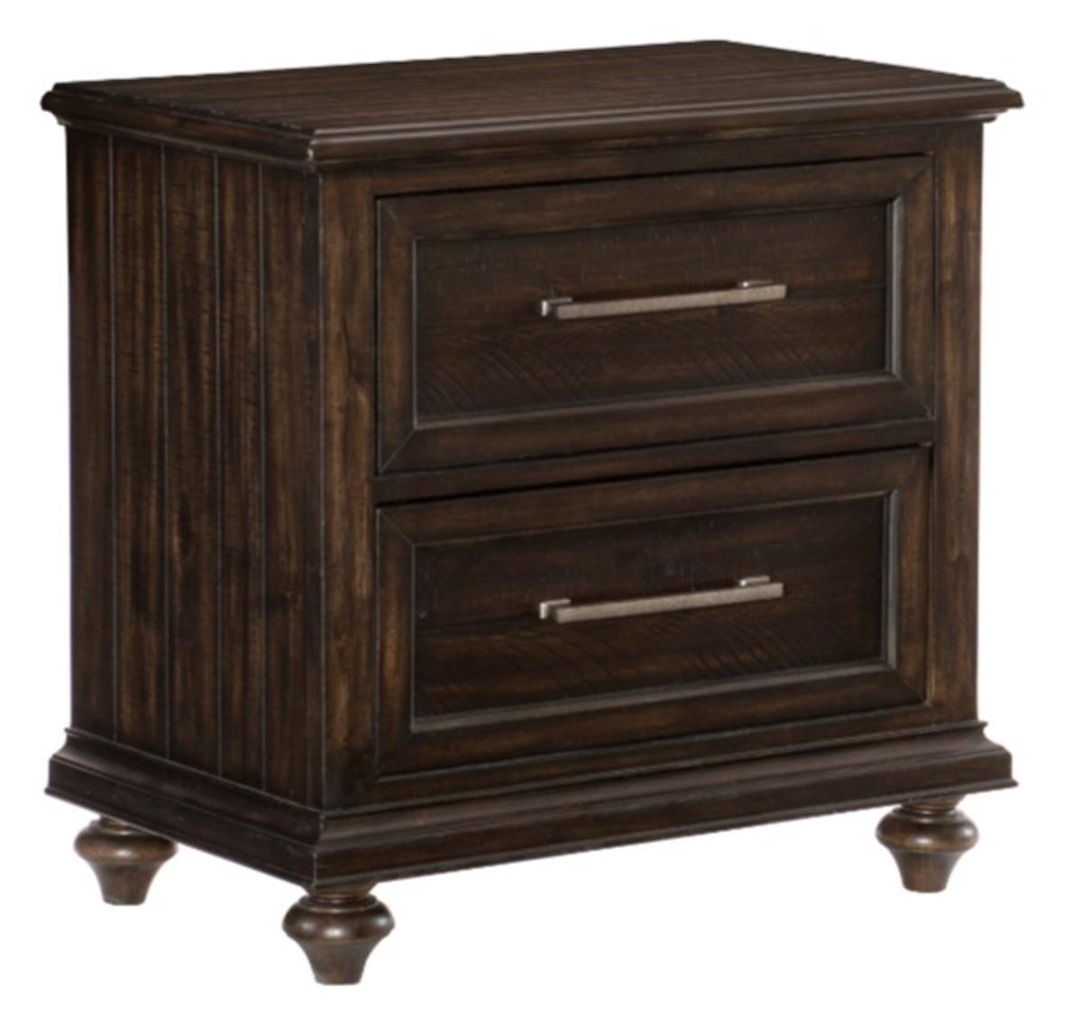 Cardona Nightstand in Driftwood Charcoal 1689-4 - Furniture 4 Less Outlet (Salinas,CA)