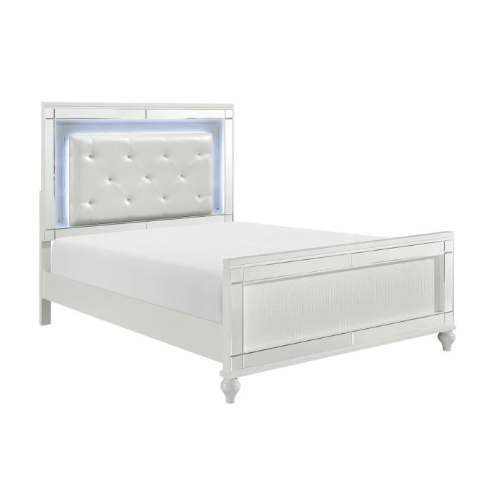 Alonza (3)California King Bed, LED Lighting - Furniture 4 Less Outlet (Salinas,CA)