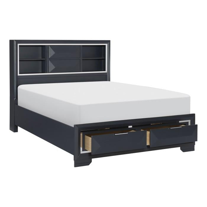Rosemont (3) Queen Platform Bed with Footboard Storage - Furniture 4 Less Outlet (Salinas,CA)