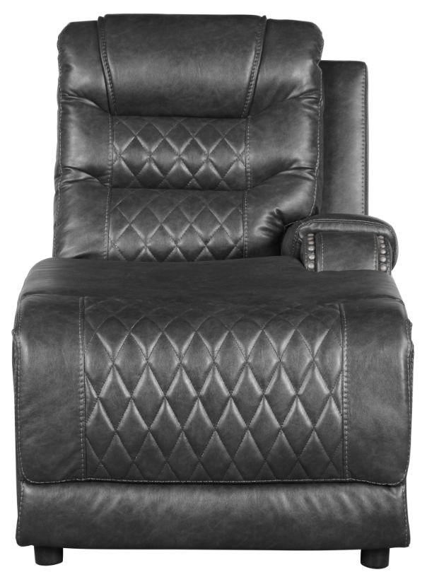 Putnam Power Right Side Reclining Chaise with USB Port in Gray 9405GY-RCPW - Furniture 4 Less Outlet (Salinas,CA)