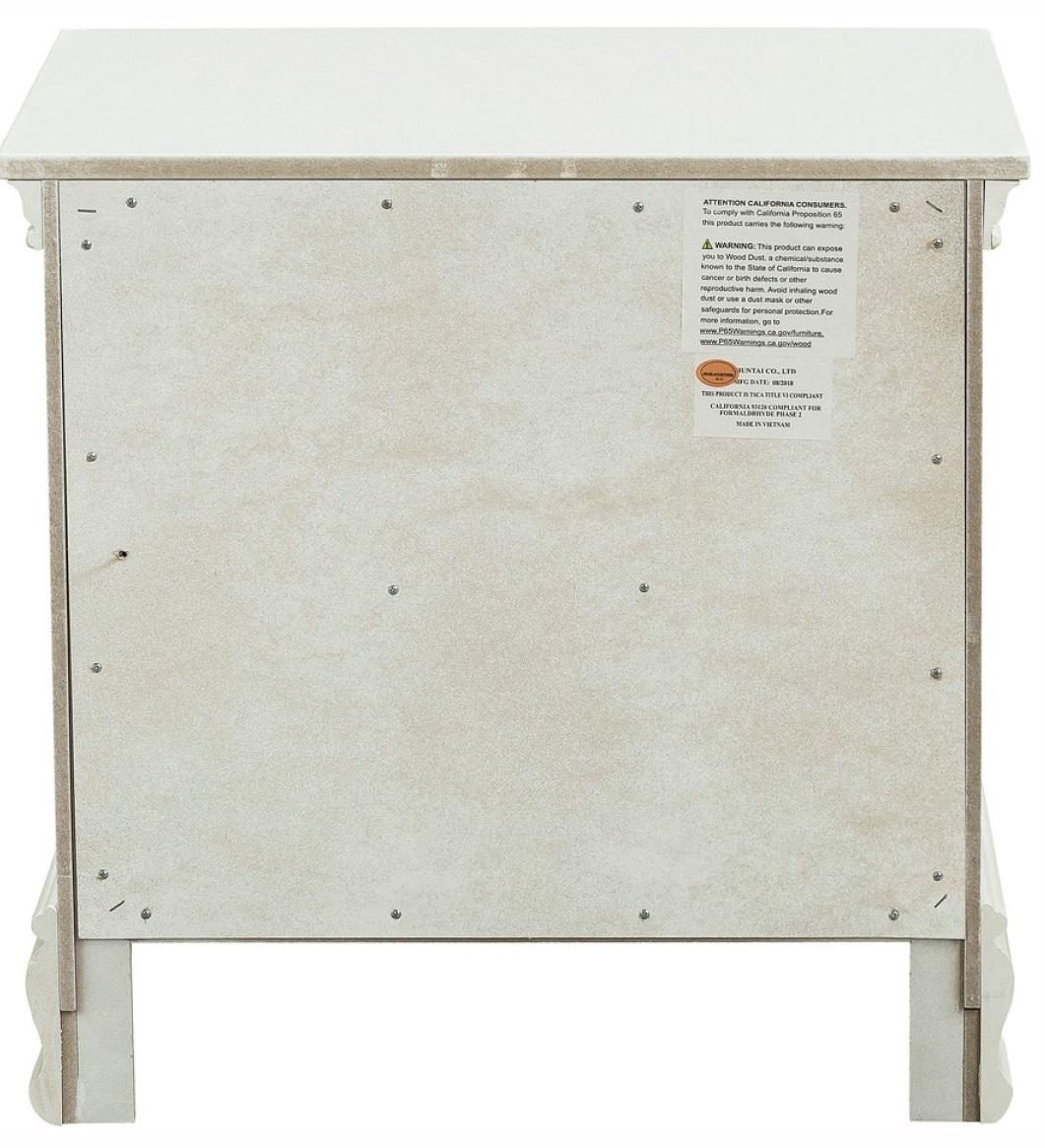 Lucida 2 Drawer Nightstand in White 2039W-4 - Furniture 4 Less Outlet (Salinas,CA)
