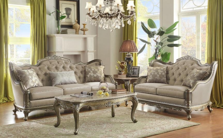 Florentina Loveseat in Taupe 8412-2 - Furniture 4 Less Outlet (Salinas,CA)