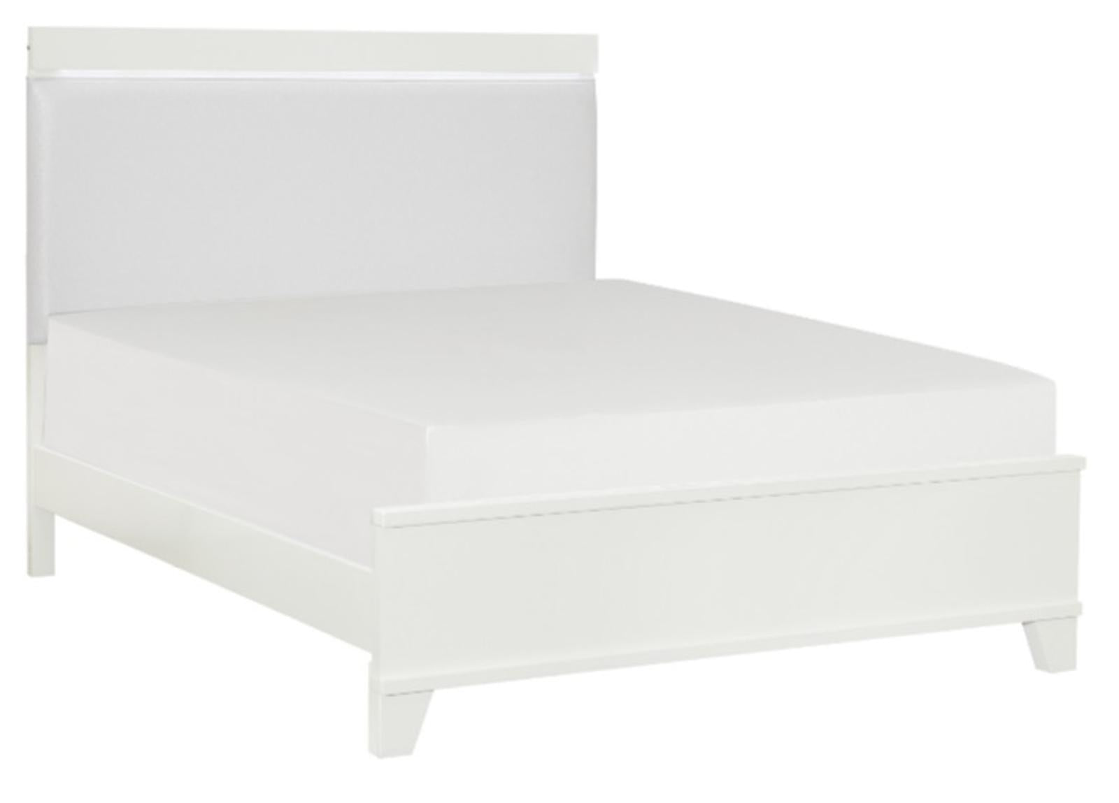 Kerren King Platform Bed in White 1678WK-1EK - Furniture 4 Less Outlet (Salinas,CA)