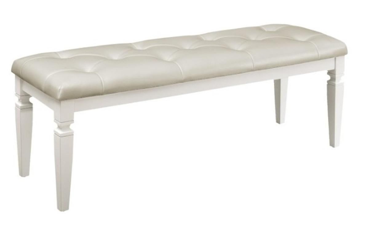Allura Bed Bench in White 1916W-FBH - Furniture 4 Less Outlet (Salinas,CA)