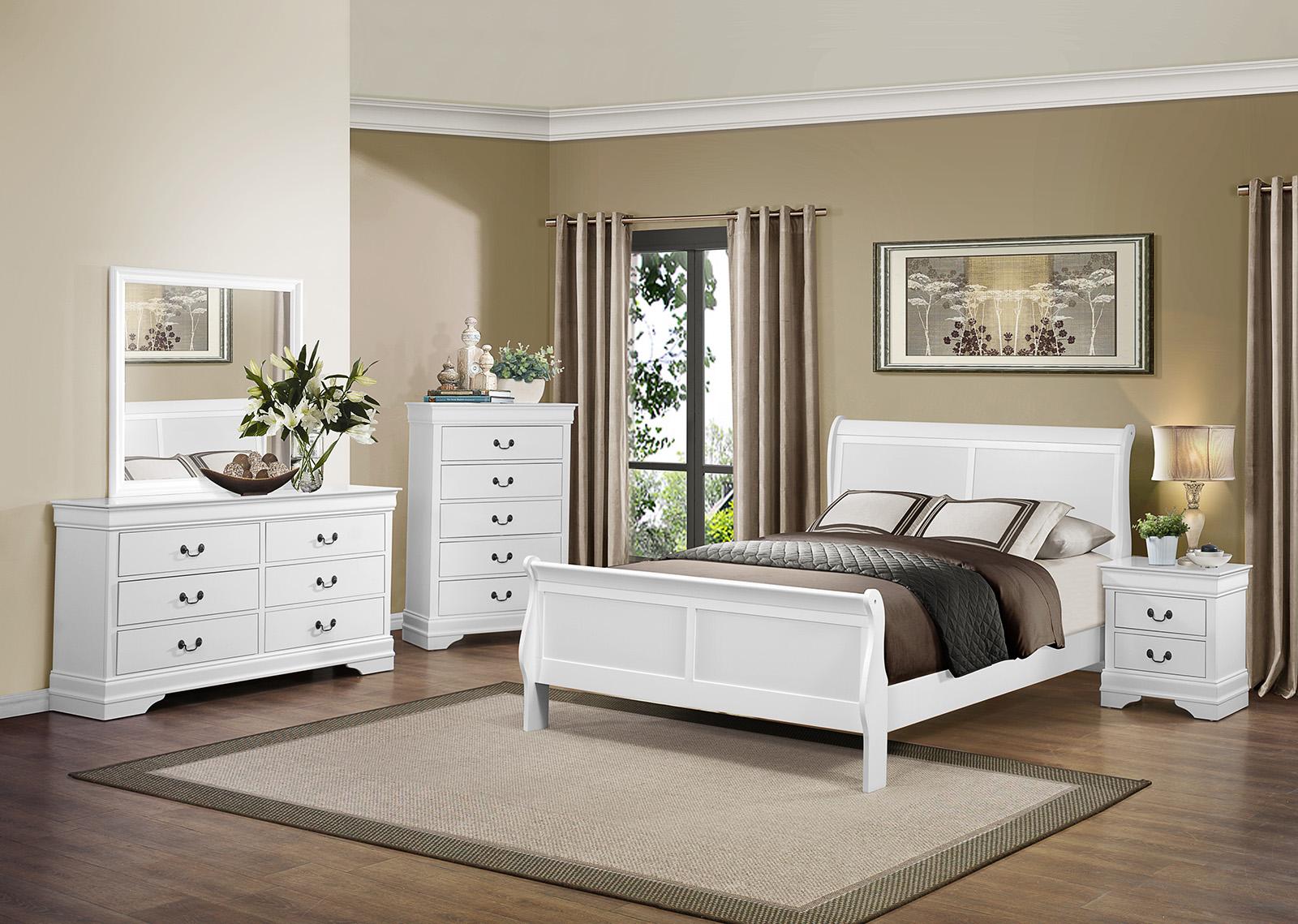 Mayville 2 Drawer Nightstand in White 2147W-4 - Furniture 4 Less Outlet (Salinas,CA)