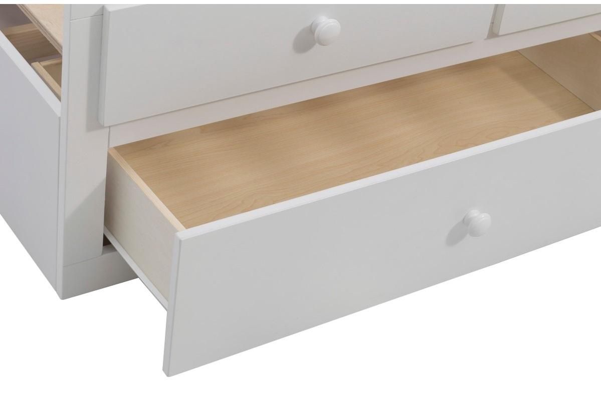 Galen Twin/Twin Trundle Bed with Storage in White B2053PRW-1 - Furniture 4 Less Outlet (Salinas,CA)