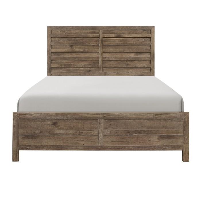 Mandan Full Panel Bed in Weathered Pine 1910F-1 - Furniture 4 Less Outlet (Salinas,CA)