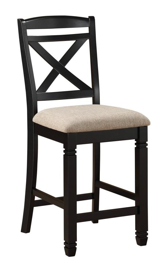 Baywater Counter Height Chair in Black (Set of 2) - Furniture 4 Less Outlet (Salinas,CA)