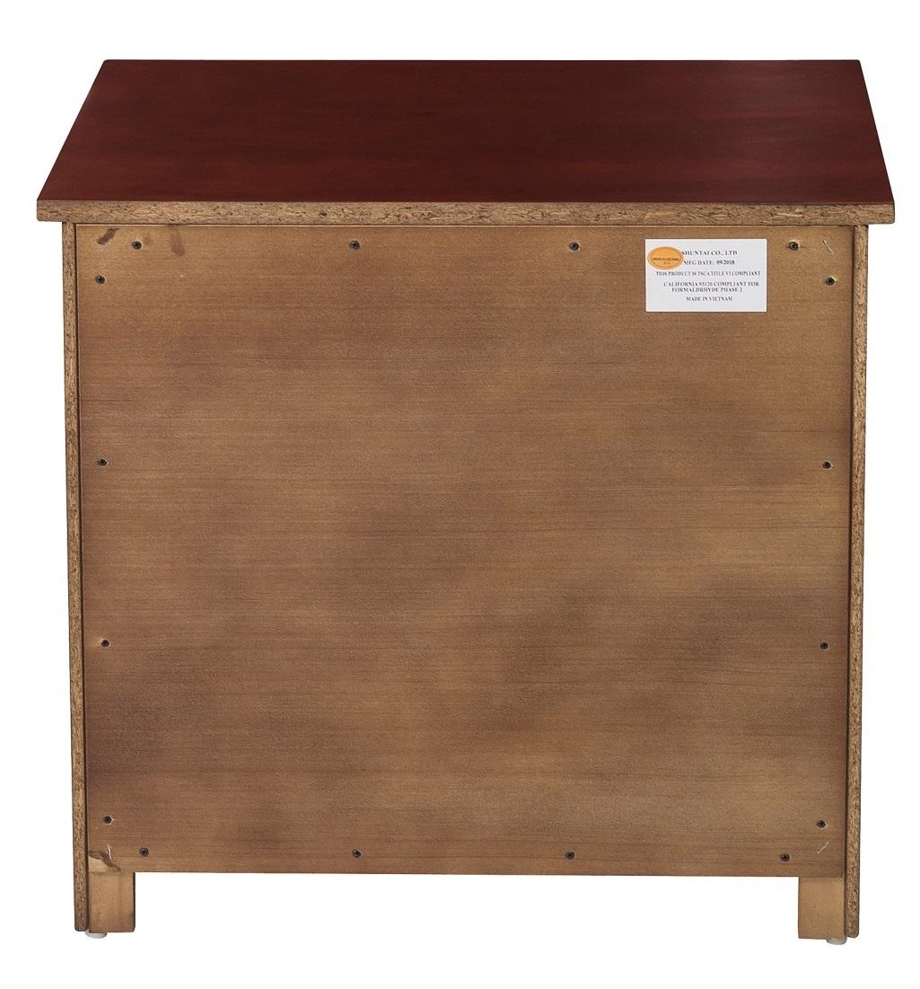 Rowe 1 Drawer Night Stand in Dark Cherry B2013DC-4 - Furniture 4 Less Outlet (Salinas,CA)