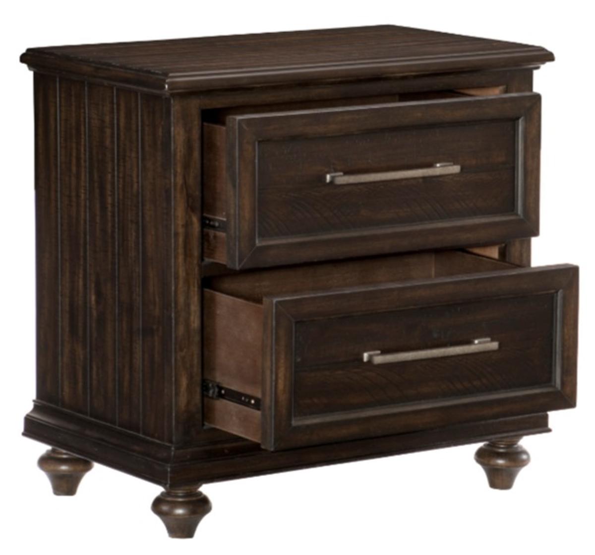 Cardona Nightstand in Driftwood Charcoal 1689-4 - Furniture 4 Less Outlet (Salinas,CA)