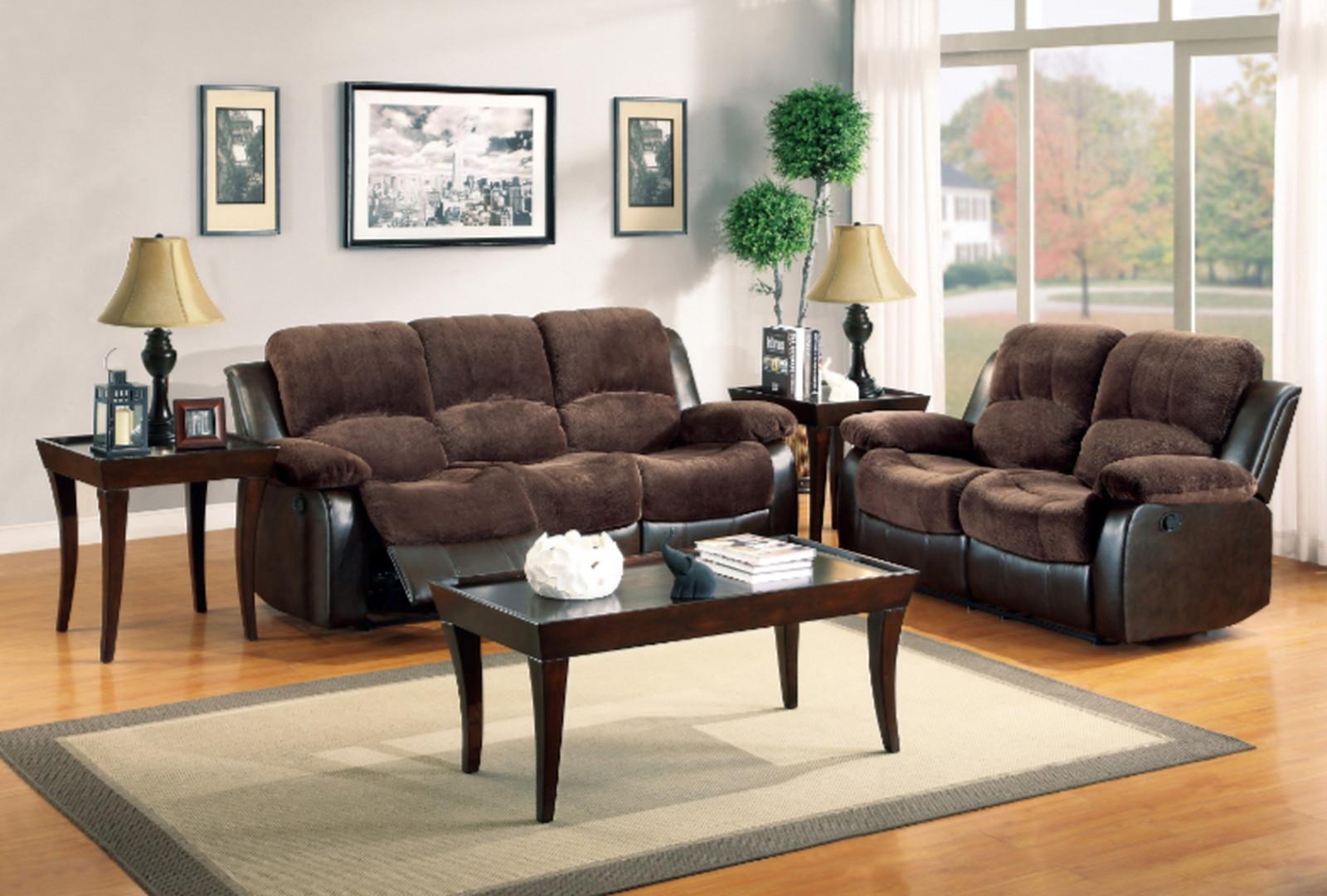 Granley Double Reclining Loveseat in Chocolate 9700FCP-2 - Furniture 4 Less Outlet (Salinas,CA)