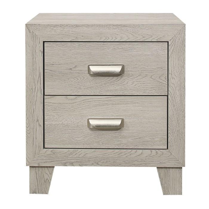 Quinby 2 Drawer Nightstand in Light Brown 1525-4 - Furniture 4 Less Outlet (Salinas,CA)