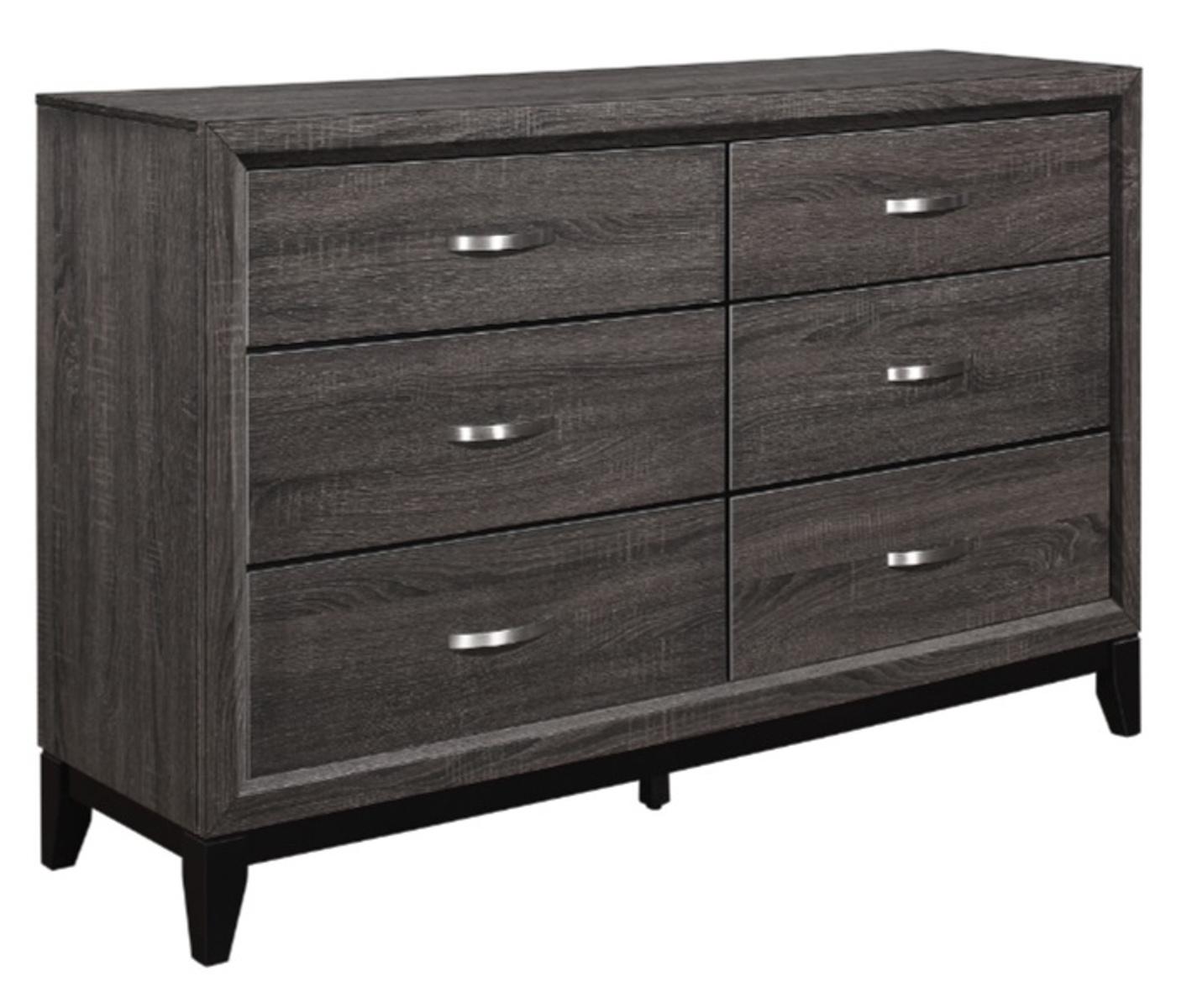 Davi Dresser in Gray 1645-5 - Furniture 4 Less Outlet (Salinas,CA)