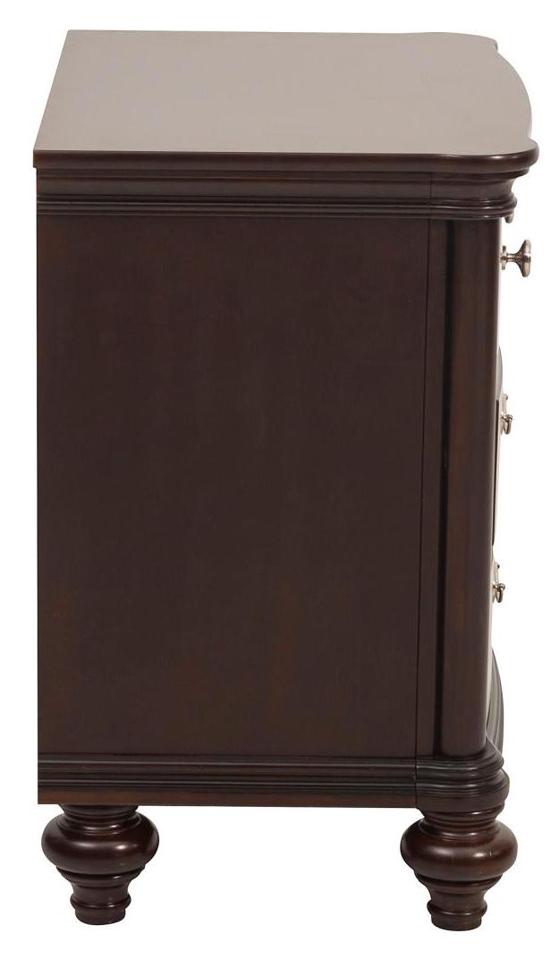 Marston 3 Drawer Nightstand in Dark Cherry 2615DC-4 - Furniture 4 Less Outlet (Salinas,CA)