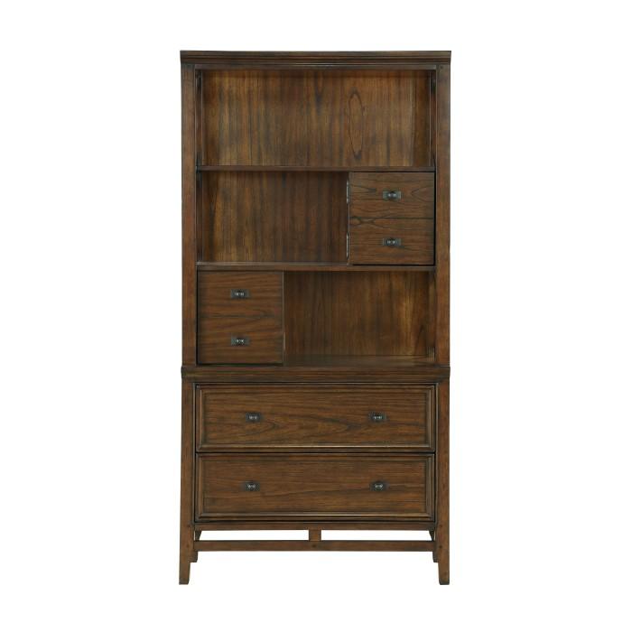 Frazier Bookcase in Brown Cherry 1649-18 - Furniture 4 Less Outlet (Salinas,CA)
