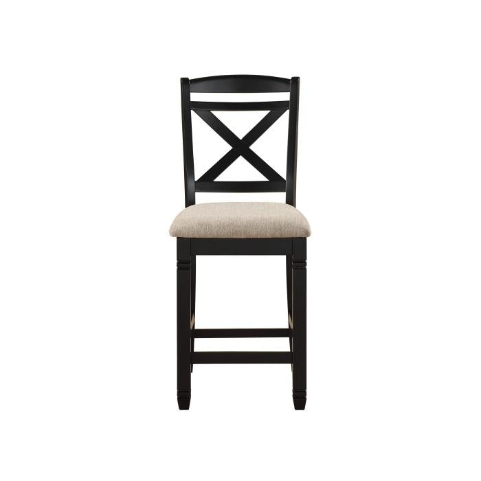 Baywater Counter Height Chair in Black (Set of 2) - Furniture 4 Less Outlet (Salinas,CA)