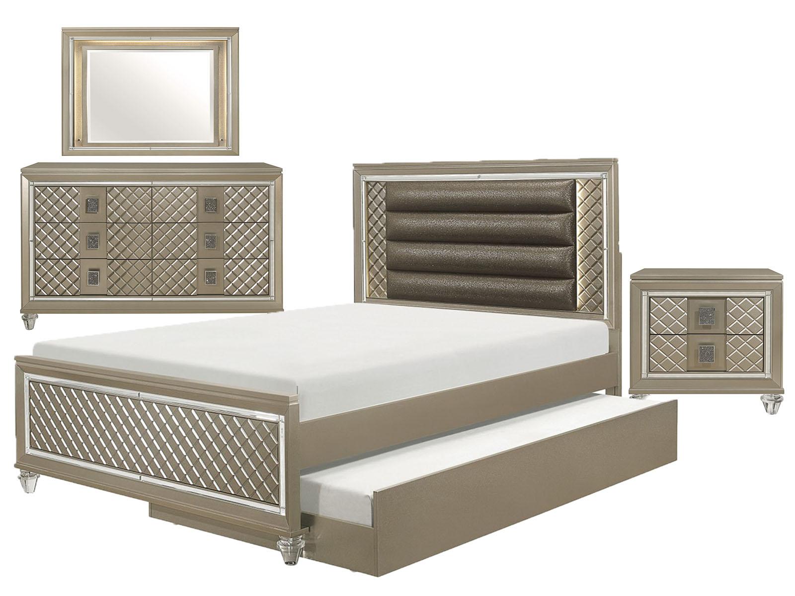 Youth Loudon Mirror in Champagne Metallic B1515-6 - Furniture 4 Less Outlet (Salinas,CA)