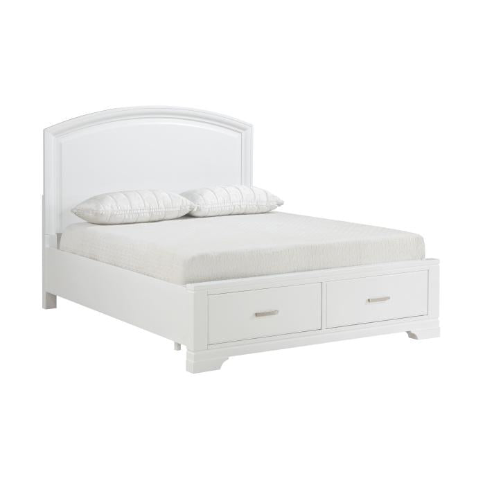 1520WH-1-Bedroom (3) Queen Platform Bed with Footboard Storage - Furniture 4 Less Outlet (Salinas,CA)