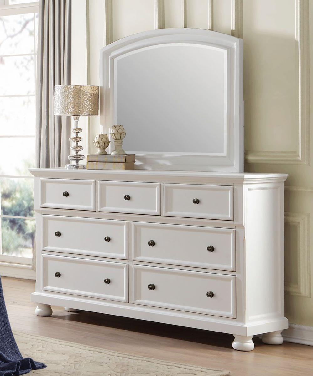 Laurelin Mirror in White 1714W-6 - Furniture 4 Less Outlet (Salinas,CA)
