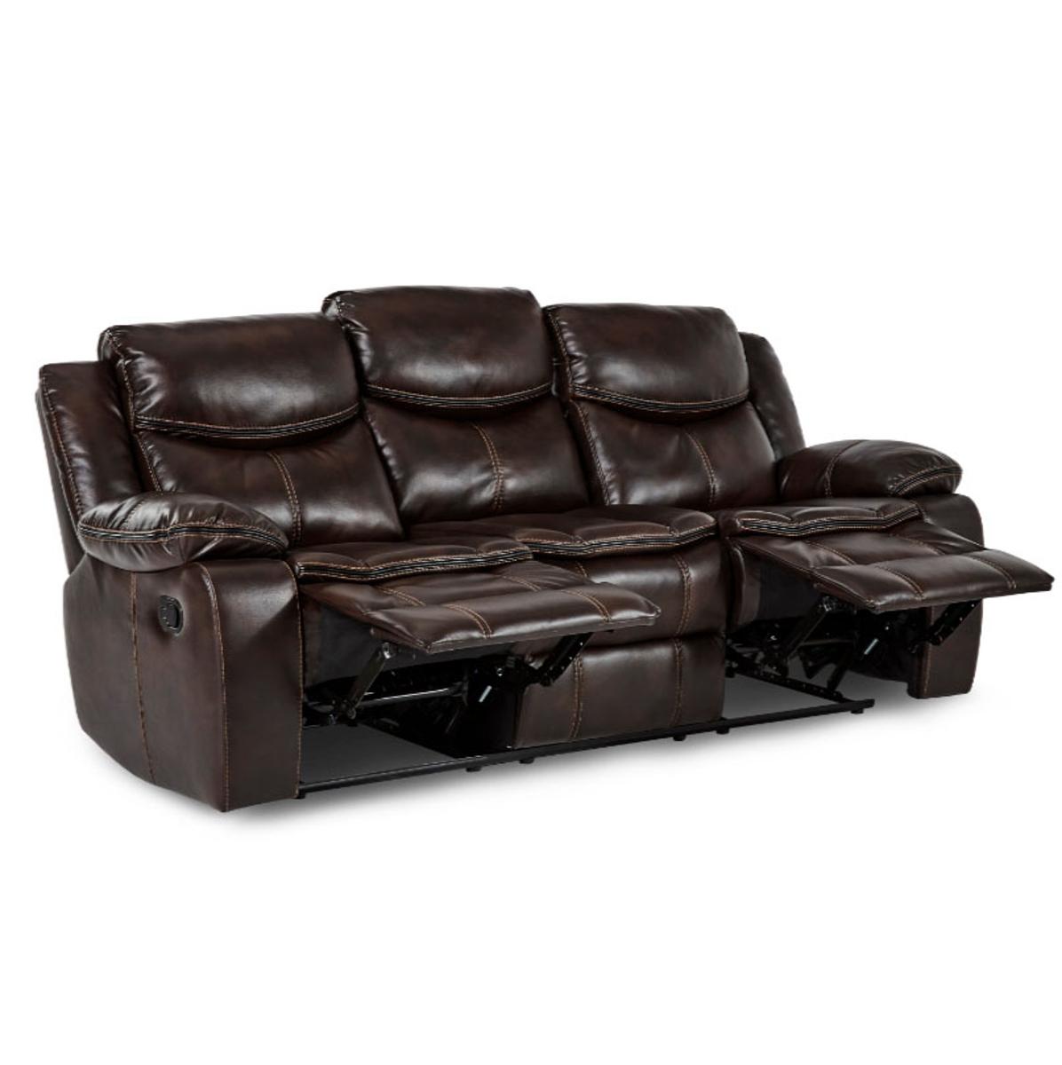 Bastrop Double Reclining Sofa in Brown 8230BRW-3 - Furniture 4 Less Outlet (Salinas,CA)