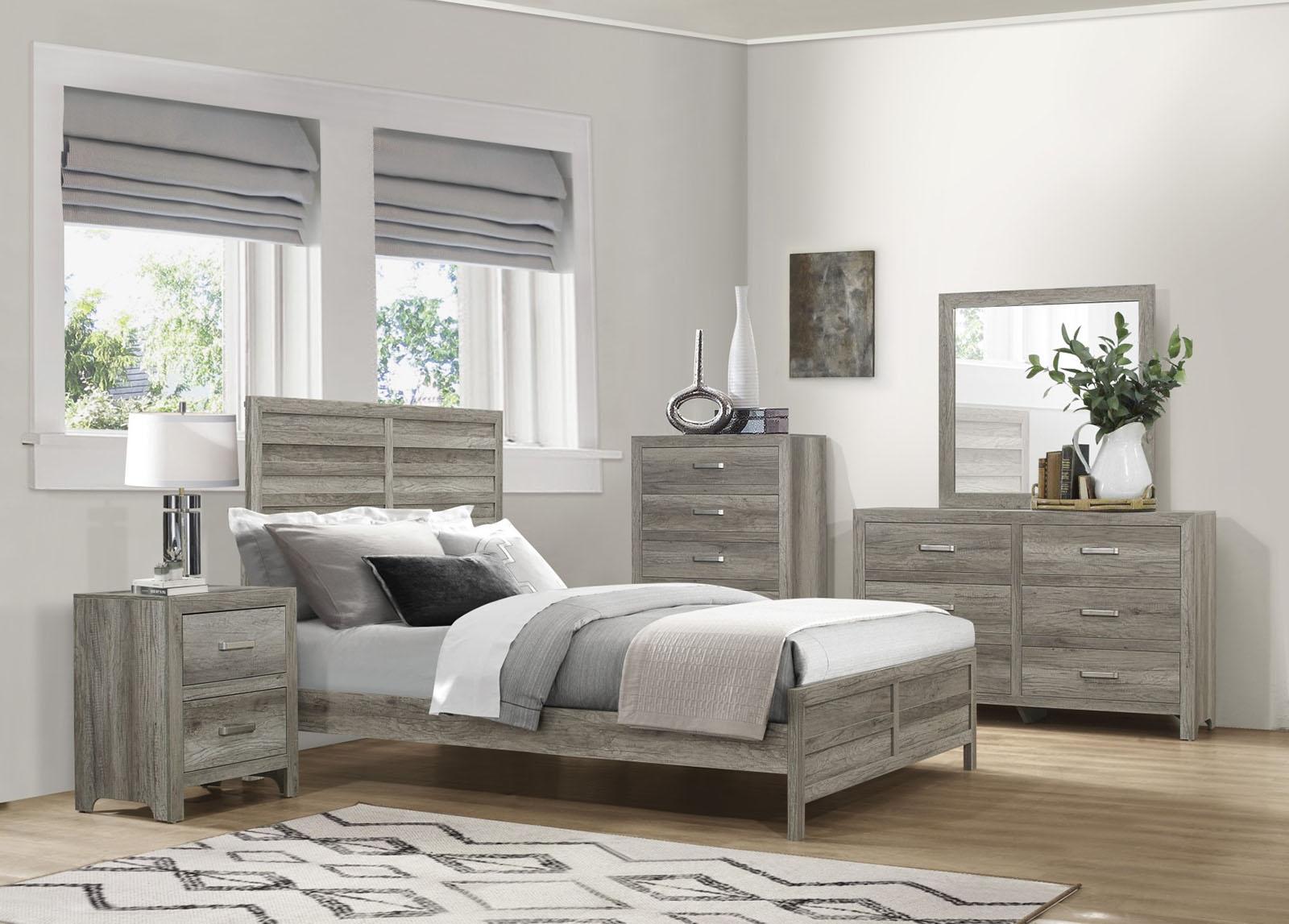 Mandan Full Panel Bed in Weathered Gray 1910GYF-1 - Furniture 4 Less Outlet (Salinas,CA)