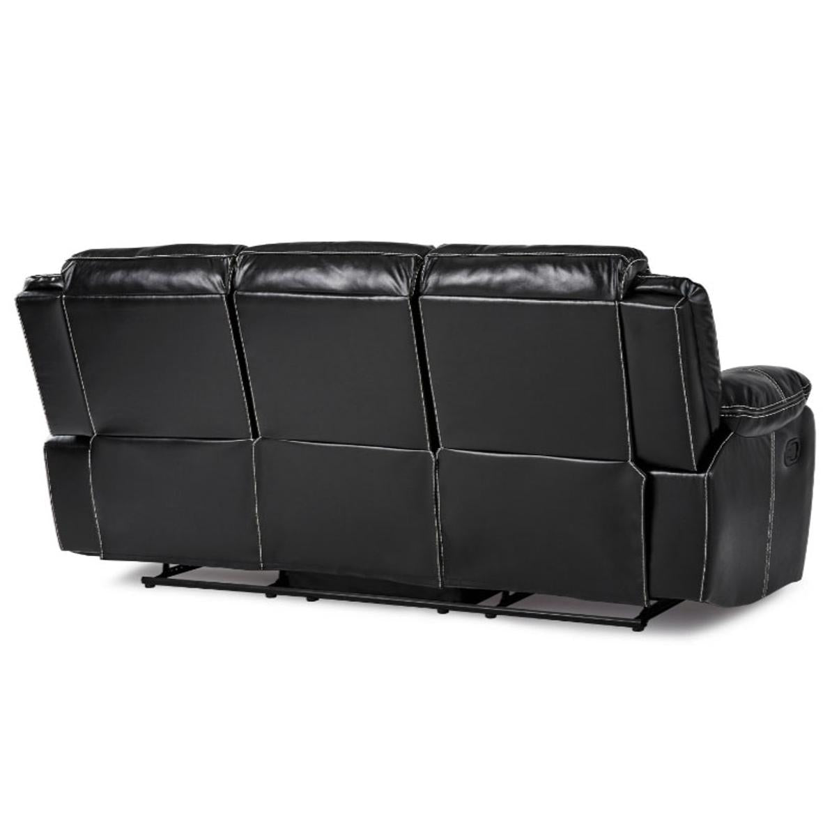 Bastrop Double Reclining Sofa in Black 8230BLK-3 - Furniture 4 Less Outlet (Salinas,CA)