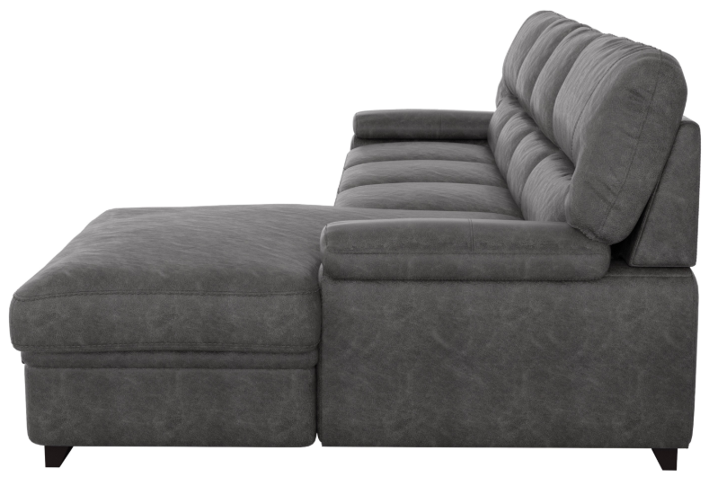 Michigan Sectional with Pull Out Bed and Right Chaise in Dark Gray 9407DG2RC3L - Furniture 4 Less Outlet (Salinas,CA)