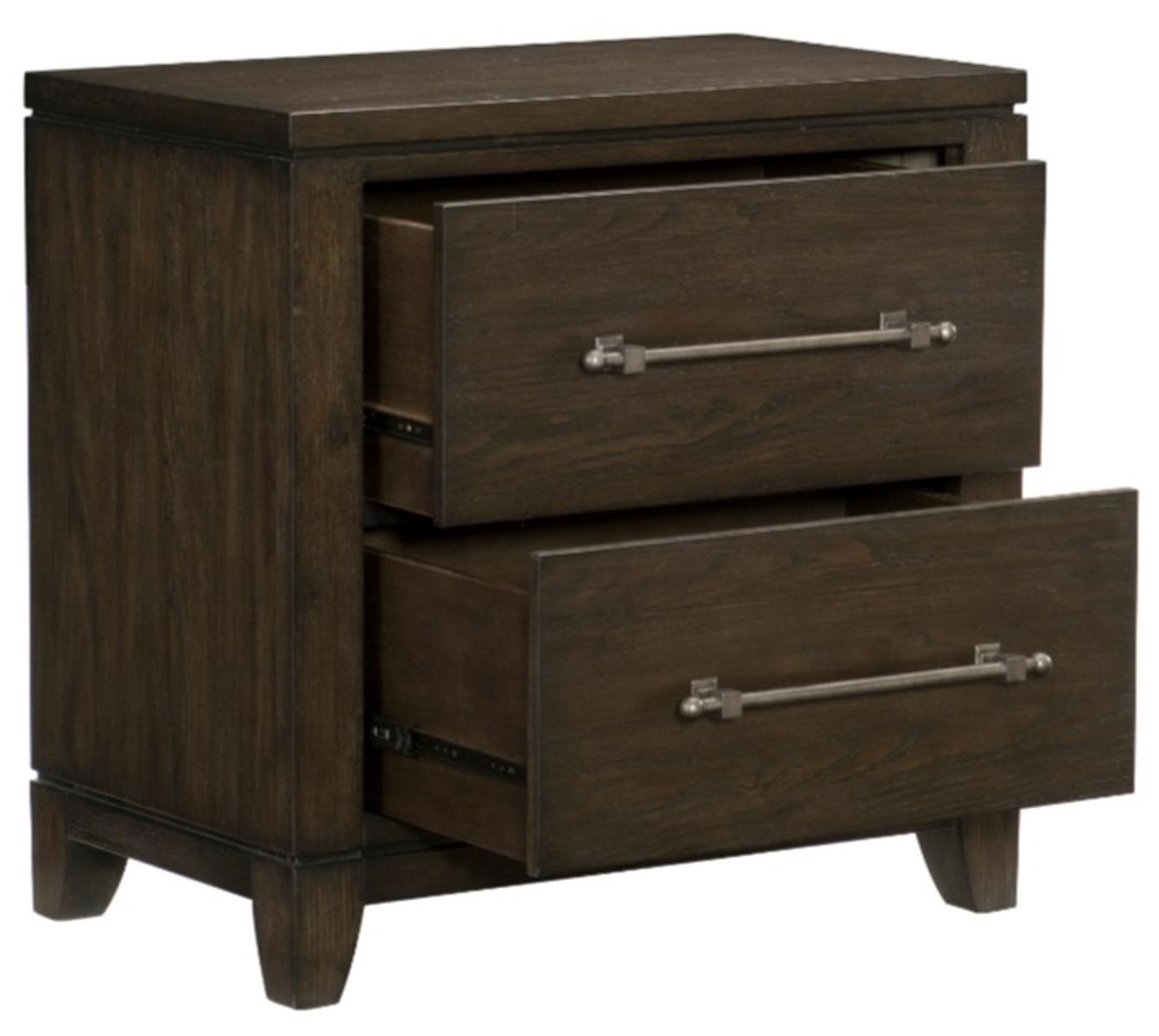 Griggs Nightstand in Dark Brown 1669-4 - Furniture 4 Less Outlet (Salinas,CA)