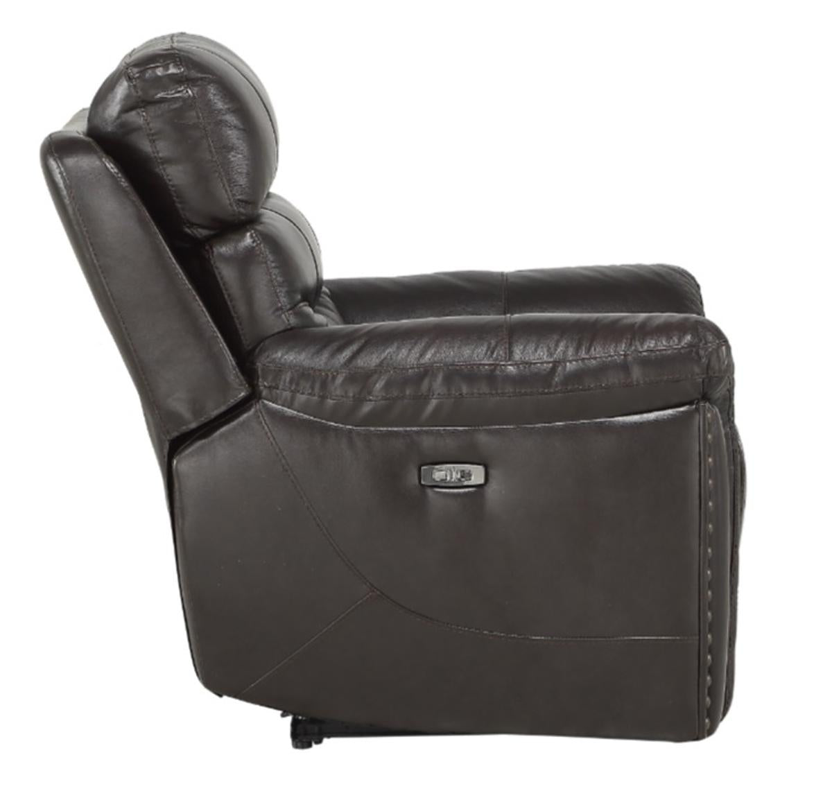 Lance Power Reclining Chair with Power Headrest and USB Port in Brown 9527BRW-1PWH - Furniture 4 Less Outlet (Salinas,CA)