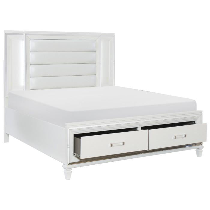 Tamsin (3) Queen Platform Bed with LED Lighting and Footboard Storage - Furniture 4 Less Outlet (Salinas,CA)