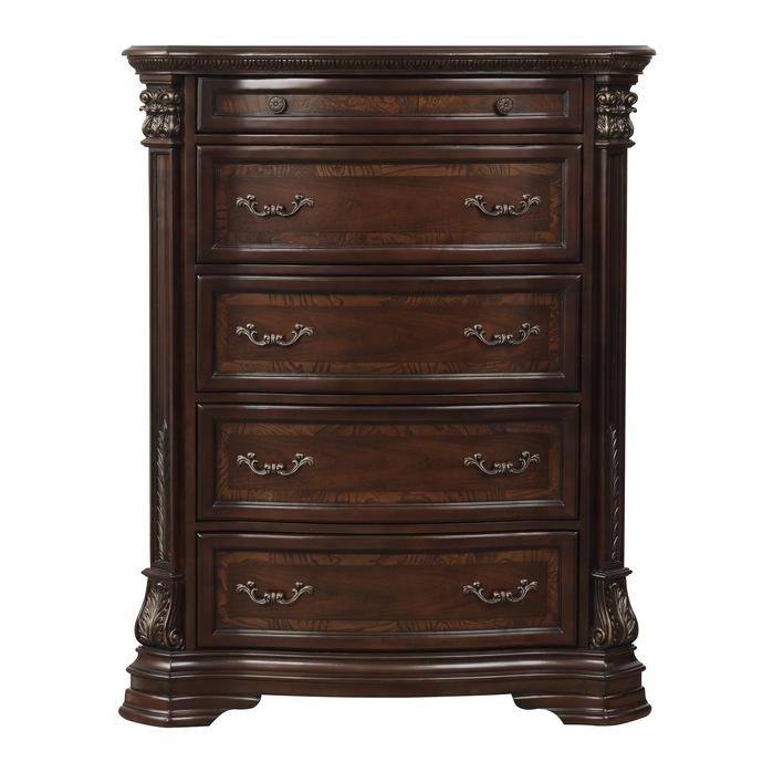 Antoinetta Chest in Warm Cherry 1919-9 - Furniture 4 Less Outlet (Salinas,CA)