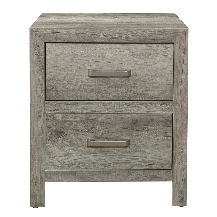Mandan 2 Drawer Nightstand in Weathered Gray 1910GY-4 - Furniture 4 Less Outlet (Salinas,CA)