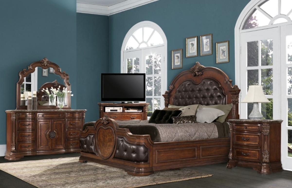 Antoinetta Nightstand in Warm Cherry 1919-4 - Furniture 4 Less Outlet (Salinas,CA)