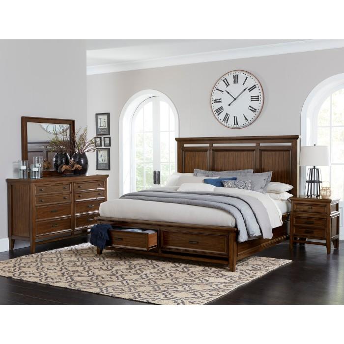 Frazier Park (3)California King Platform Bed with Footboard Storage - Furniture 4 Less Outlet (Salinas,CA)