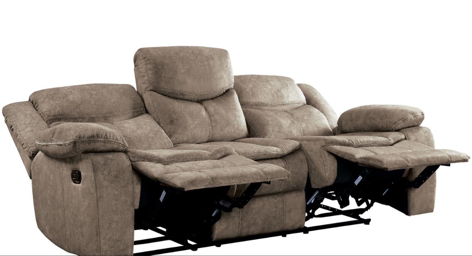 Bastrop Double Reclining Sofa in Brown 8230FBR-3 - Furniture 4 Less Outlet (Salinas,CA)