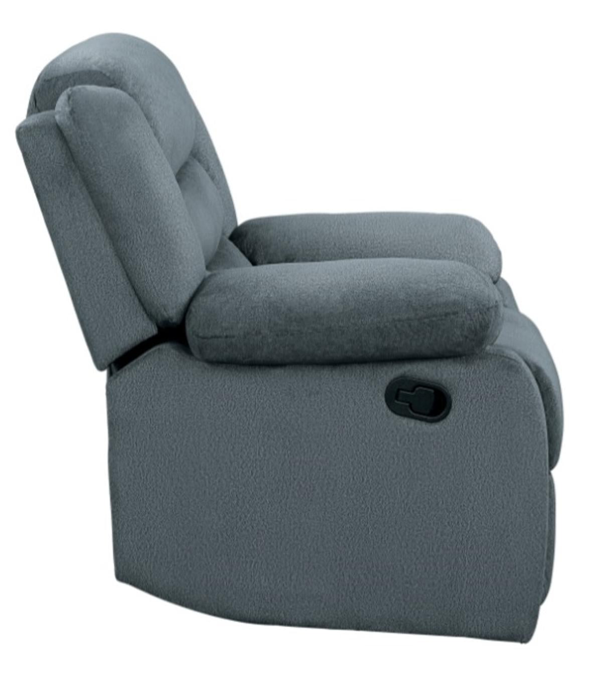 Discus Double Reclining Chair in Gray 9526GY-1 - Furniture 4 Less Outlet (Salinas,CA)