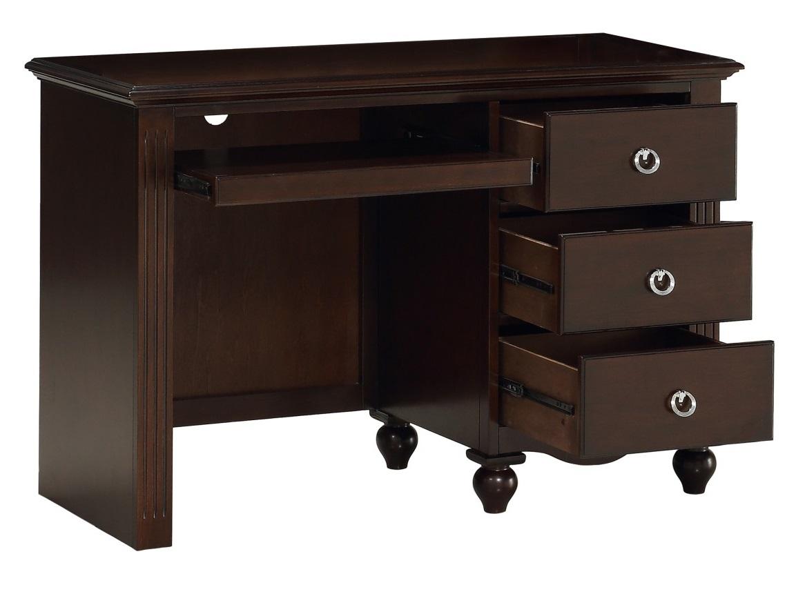 Meghan 3-Drawer Writing Desk in Espresso - Furniture 4 Less Outlet (Salinas,CA)